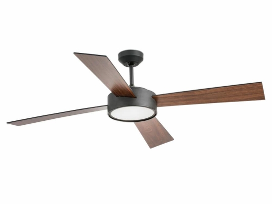 Ανεμιστήρας Οροφής Hydra 33725 Με Φως Led 22W 3000K Και Τηλεχειριστήριο D132cm Black Faro Barcelona