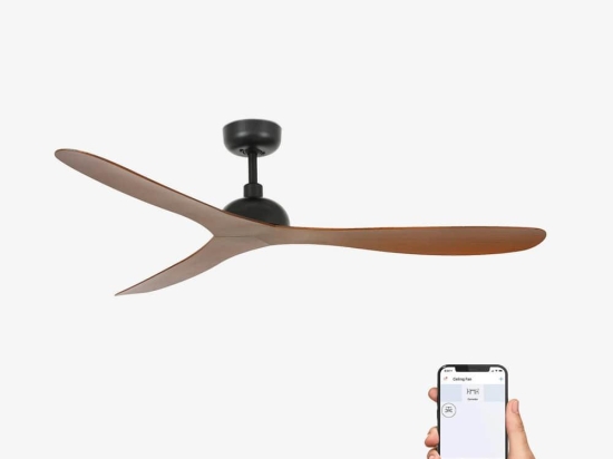Ανεμιστήρας Οροφής Gotland 33447WP Smart Fan Με Τηλεχειριστήριο D132cm Black Faro Barcelona