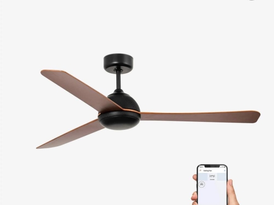 Ανεμιστήρας Οροφής Grid 33345WP Smart Fan Με Τηλεχειριστήριο D132cm Black Faro Barcelona