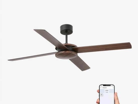 Ανεμιστήρας Οροφής Polea 33724WP Smart Fan D132cm Brown -Walnut Faro Barcelona