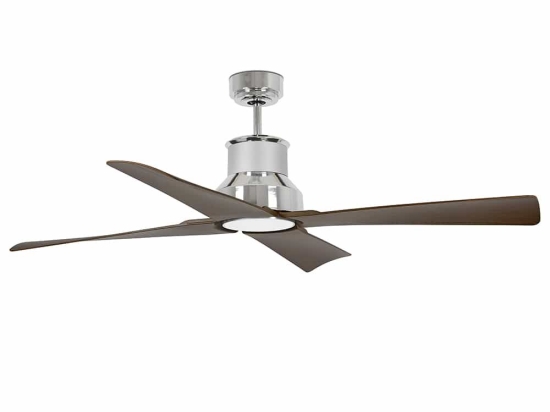 Ανεμιστήρας Οροφής Winche Με Φως Led 15W 3000K Και Τηλεχειριστήριο D130cm Chrome Faro Barcelona