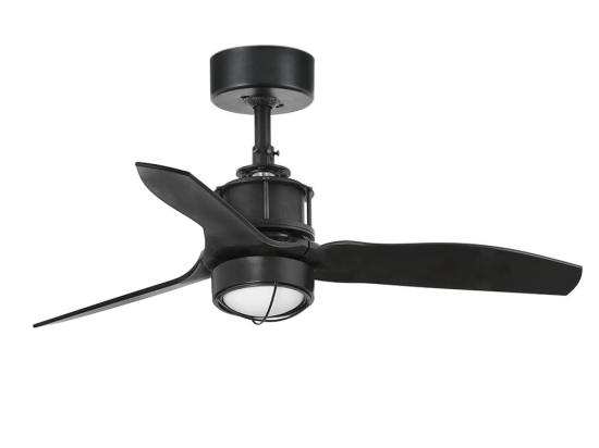 Ανεμιστήρας Οροφής Justfan XS 33424-10 Με Φως Led 16W 3000K Και Τηλεχειριστήριο D81cm Black Faro Barcelona