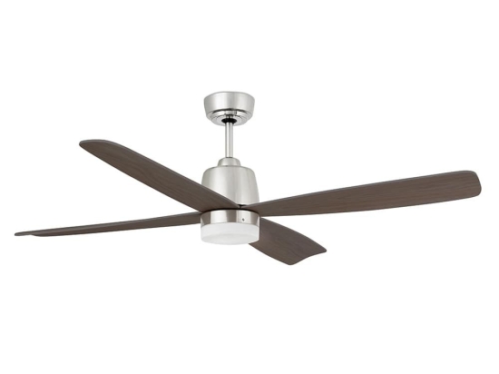 Ανεμιστήρας Οροφής Molokai 33475-17 Με Φως Led 18W 3000K Και Τηλεχειριστήριο D125cm Matt Nickel - Dark Walnut Faro Barcelona
