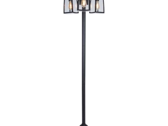 Φωτιστικό Δαπέδου Kelsey 7273606012 IP44 3xE27 195x47x47 Matt Black Lutec