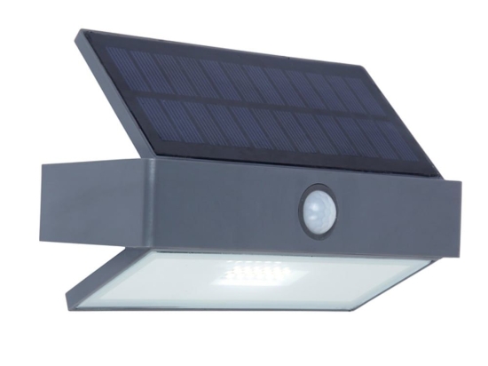 Φωτιστικό Τοίχου Ηλιακό Arrow 6910601335 IP44 Led 5000K Με Αισθητήρα Κίνησης 10,9x7,4x17,6cm Grey Lutec