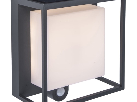 Φωτιστικό Τοίχου Ηλιακό Curtis 6934601118 IP54 Led 3000K 19x16,5x95cm Dark Grey Lutec