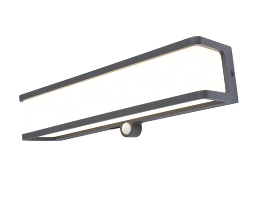 Φωτιστικό Τοίχου Ηλιακό Doblo 6943801125 IP54 Led 4000K Με Αισθητήρα Κίνησης 9,1x35x9cm Charcoal Grey Lutec