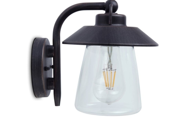 Φωτιστικό Τοίχου - Απλίκα Cate 5264201213 IP44 E27 20x22,5x17,6 Matt Black Lutec