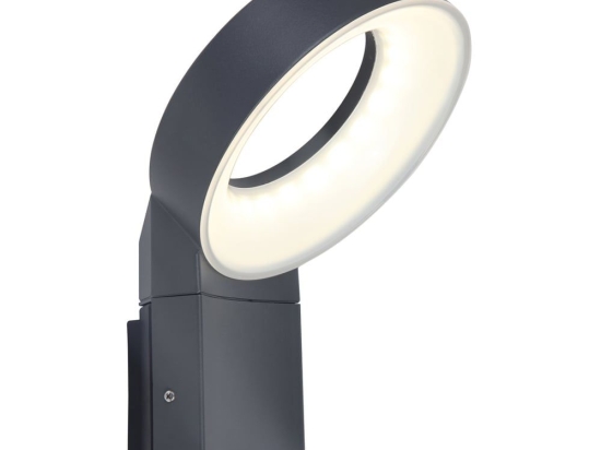 Φωτιστικό Τοίχου Meridian Small 5616302118 IP54 Led 3000K 26,6x17,7x18cm Dark Grey Lutec