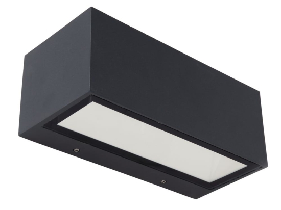 Φωτιστικό Τοίχου Gemini Square Medium 5189101118 IP54 Led 4000K 8,5x10,3x22cm Dark Grey Lutec