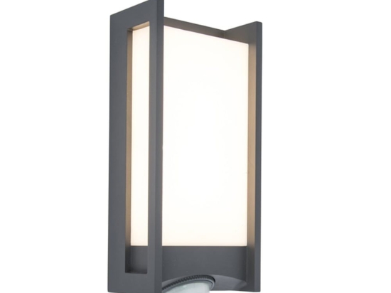 Φωτιστικό Τοίχου Qubo 5193002118 IP54 Led 3000K Με Αισθητήρα Κίνησης 7,6x27x11cm Dark Grey Lutec