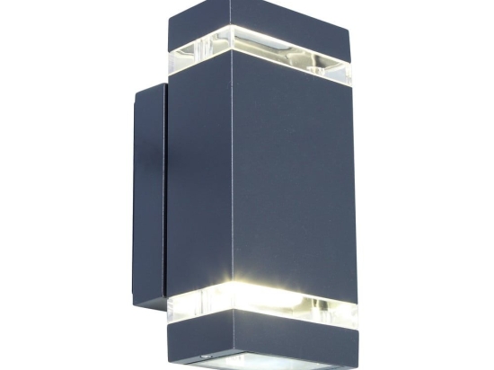 Φωτιστικό Τοίχου Focus Square 5605013118 IP44 Led 4000K 23,5x10,9x11cm Dark Grey Lutec
