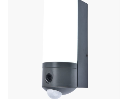 Φωτιστικό Τοίχου Με Κάμερα Pollux 5196004118 IP44 Led 2700-6500K Lutec Connect 23,6x11,1x8cm Dark Grey Lutec