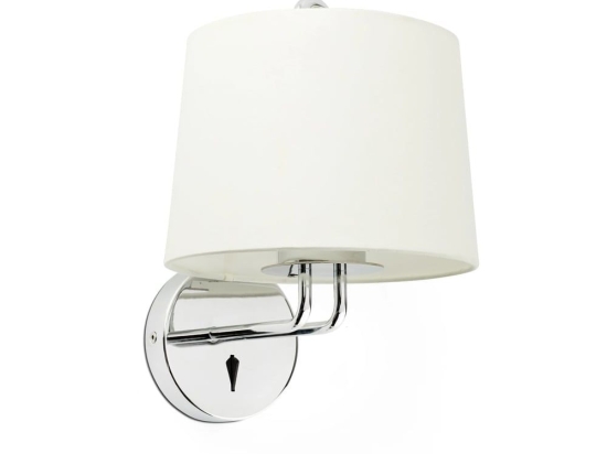 Φωτιστικό Τοίχου - Απλίκα Montreal 24031-02 E27 15W Shiny Chrome - Beige Faro Barcelona