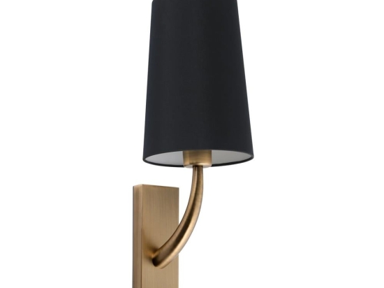 Φωτιστικό Τοίχου - Απλίκα Rem 29681-21 E27 max 15W Old Gold - Black Faro Barcelona