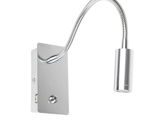 Φωτιστικό Τοίχου - Reader Juliet 41025N Led 3W 3000K 150Lm Με Θύρα USB Chrome Faro Barcelona