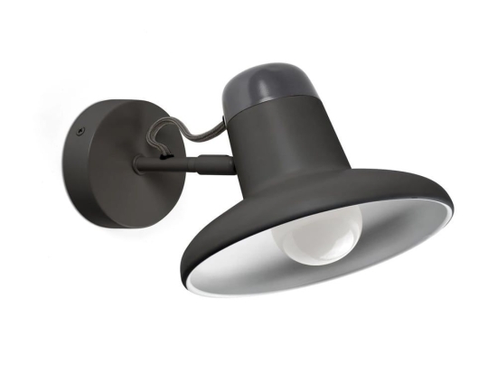 Φωτιστικό Τοίχου Snap 57403 E27 max 15W Dark Grey Faro Barcelona