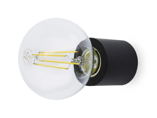 Φωτιστικό Τοίχου - Οροφής Ten 62151 E27 max 15W Matt Black Faro Barcelona