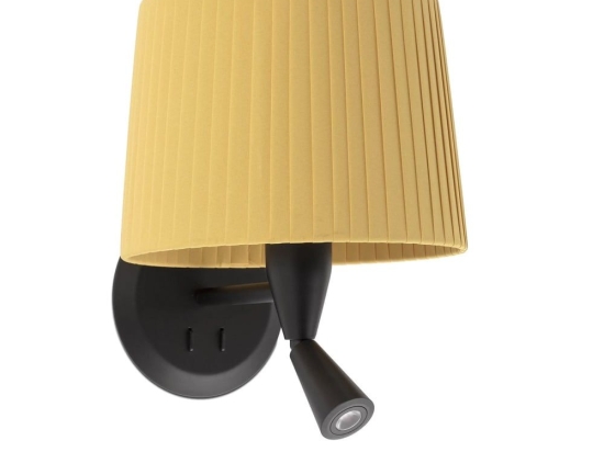 Φωτιστικό Τοίχου - Απλίκα Samba 64309-36 E27 Mε Reader 3W 3000K 280Lm Black-Yellow Faro Barcelona