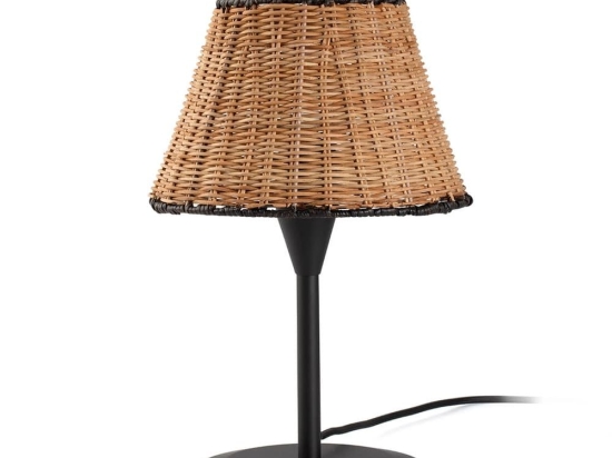 Επιτραπέζιο Φωτιστικό Sumba 64317-71 E27 max 15W Black-Rattan Faro Barcelona