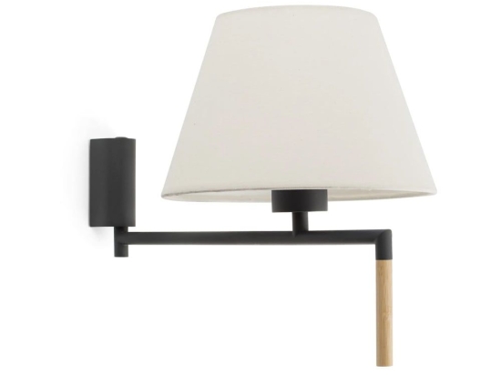 Φωτιστικό Τοίχου - Απλίκα Ron 64400-11 E27 max 15W Dark Grey - Beige Faro Barcelona