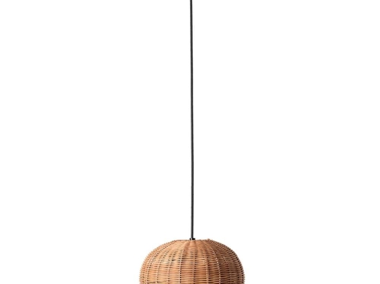 Φωτιστικό Οροφής Κρεμαστό Haka 65134-73 E27 max 15W ø25x19 Black-Rattan Faro Barcelona