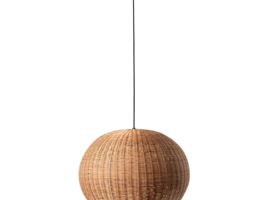 Φωτιστικό Οροφής Κρεμαστό Haka 65134-75 E27 max 15W ø53x40 Black-Rattan Faro Barcelona
