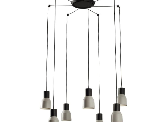 Φωτιστικό Οροφής Κρεμαστό Kombo 68591-7LE27 max 15W Grey Faro Barcelona