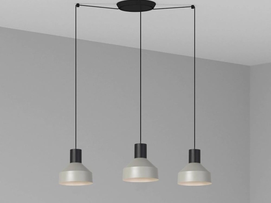 Φωτιστικό Οροφής Κρεμαστό Kombo 68593-3L E27 max 15W ø20 Grey Faro Barcelona