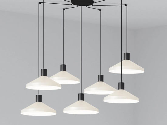 Φωτιστικό Οροφής Κρεμαστό Kombo 68596-7L ø40 E27 max 15W Beige Faro Barcelona