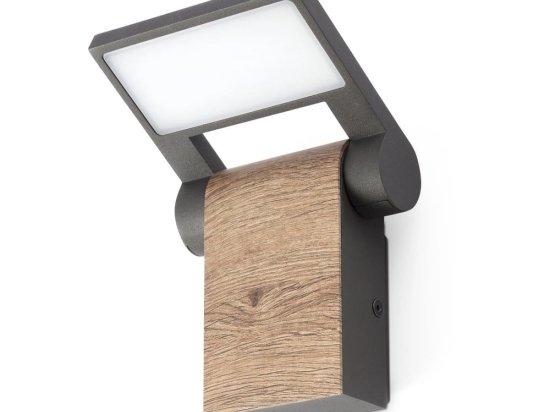 Φωτιστικό Τοίχου Wood 74455 LED 11W 3000K 600Lm Dark Grey Faro Barcelona