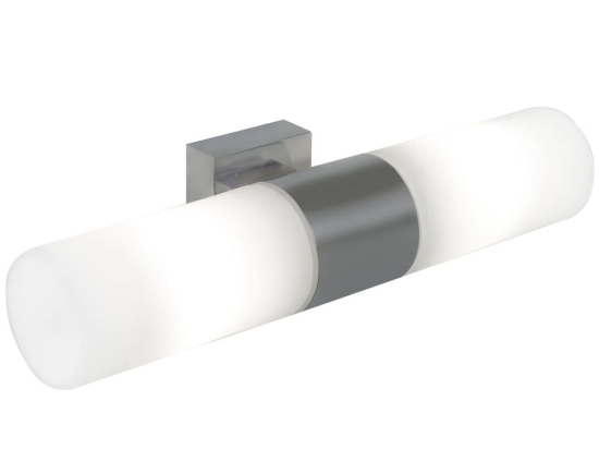 Φωτιστικό Μπάνιου - Τοίχου Tangers Double 17141032 E14 31x6cm Brushed Steel Nordlux Μέταλλο,Γυαλί