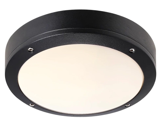 Φωτιστικό Οροφής - Πλαφονιέρα Desi 22 77636003 E27 IP44 22,3x7cm Black Nordlux Αλουμίνιο, Πλαστικό
