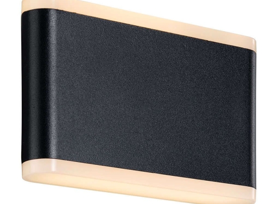 Φωτιστικό Τοίχου Akron 17 46971003 17,5x10,7cm Led 460Lm 2x6W 3000K IP54 Black Nordlux Αλουμίνιο, Πλαστικό