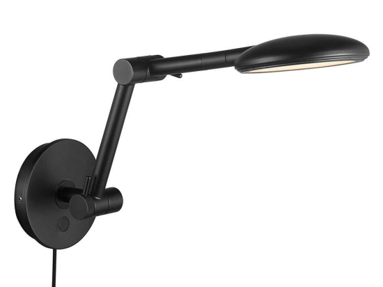 Φωτιστικό Τοίχου Bend 2112751003 31,8x21cm Dimmable Led 480Lm 5W 2700K Black Nordlux Μέταλλο,Αλουμίνιο