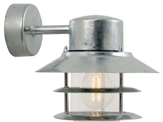 Φωτιστικό Τοίχου Blokhus Down 25051031 25x23cm 1xE27 60W IP54 Steel Nordlux Ατσάλι,Γυαλί