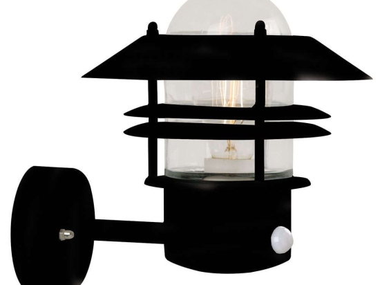Φωτιστικό Τοίχου Με Αισθητήρα Blokhus Up 25031003 25x23cm 1xE27 60W IP54 Black Nordlux