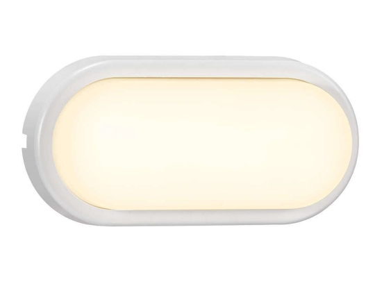 Φωτιστικό Τοίχου Cuba Bright Oval 2019191001 20,5x10cm Led 1600Lm 14W 3000K IP54 White Nordlux Αλουμίνιο, Πλαστικό