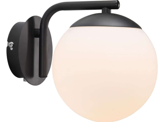 Φωτιστικό Τοίχου Grant 47091003 20,7x16,4cm 1xE14 40W Black Nordlux Μέταλλο,Γυαλί