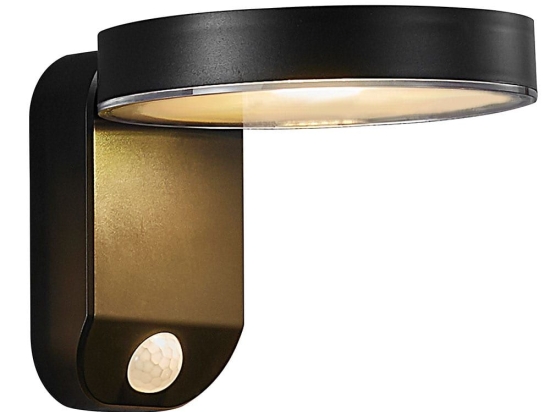 Φωτιστικό Τοίχου Ηλιακό Rica Round 2118141003 18,2x12cm Led 480Lm 5W 3000K Black Nordlux