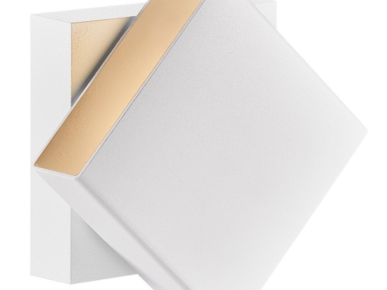 Φωτιστικό Τοίχου Turn 2019061001 15x15cm Dimmable Led 800Lm 13W 2700K IP54 White Nordlux Αλουμίνιο