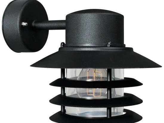 Φωτιστικό Τοίχου Vejers Down 74471003 26x23cm 1xE27 60W IP54 Black Nordlux Ατσάλι,Γυαλί