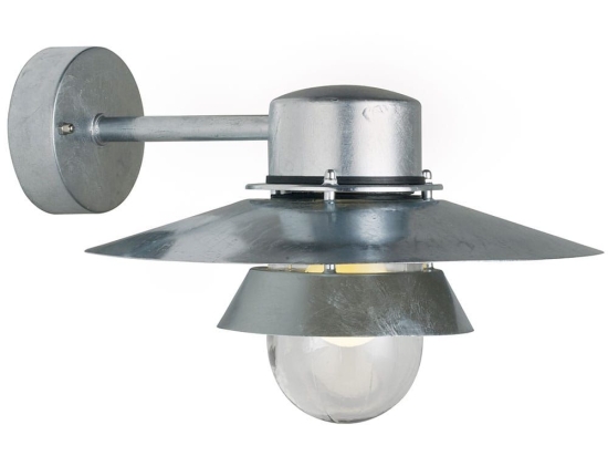 Φωτιστικό Τοίχου Virum 24111031 38x22cm 1xE27 60W IP44 Steel Nordlux Ατσάλι,Γυαλί