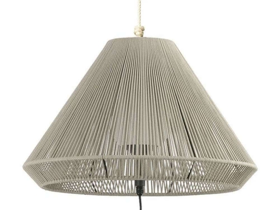 Φωτιστικό Οροφής Φορητό Saigon Φ66,5x38cm 1xE27 15W Beige-Dark Grey Faro Barcelona