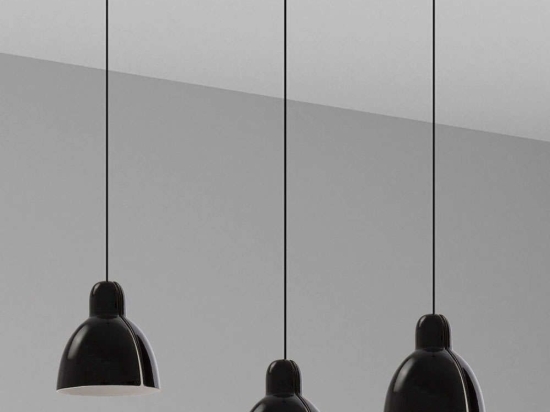 Φωτιστικό Οροφής Venice 64255-112-3L Φ20cm 3xE27 15W Black Faro Barcelona