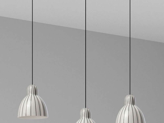 Φωτιστικό Οροφής Venice 64255-114-3L Φ20cm 3xE27 15W Black-White Faro Barcelona