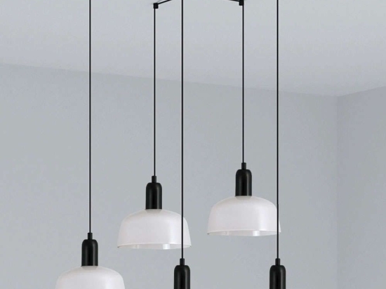 Φωτιστικό Οροφής Tatawin S 20340-116-5L 5xE27 15W Black-White Faro Barcelona