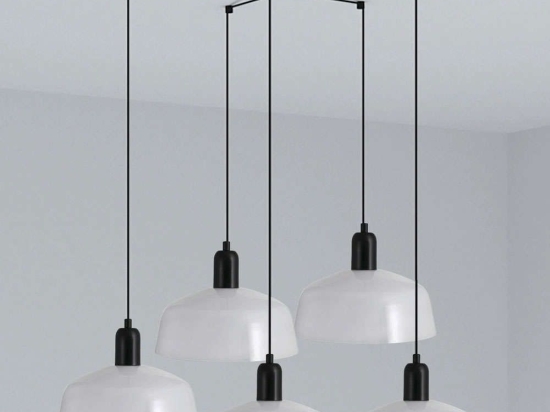 Φωτιστικό Οροφής Tatawin M 20340-119-5L 5xE27 15W Black-White Faro Barcelona