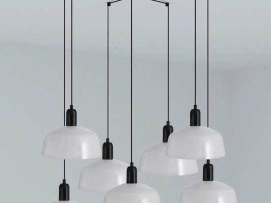 Φωτιστικό Οροφής Tatawin M 20340-119-7L 7xE27 15W Black-White Faro Barcelona