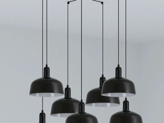 Φωτιστικό Οροφής Tatawin M 20340-120-7L 7xE27 15W Black Faro Barcelona